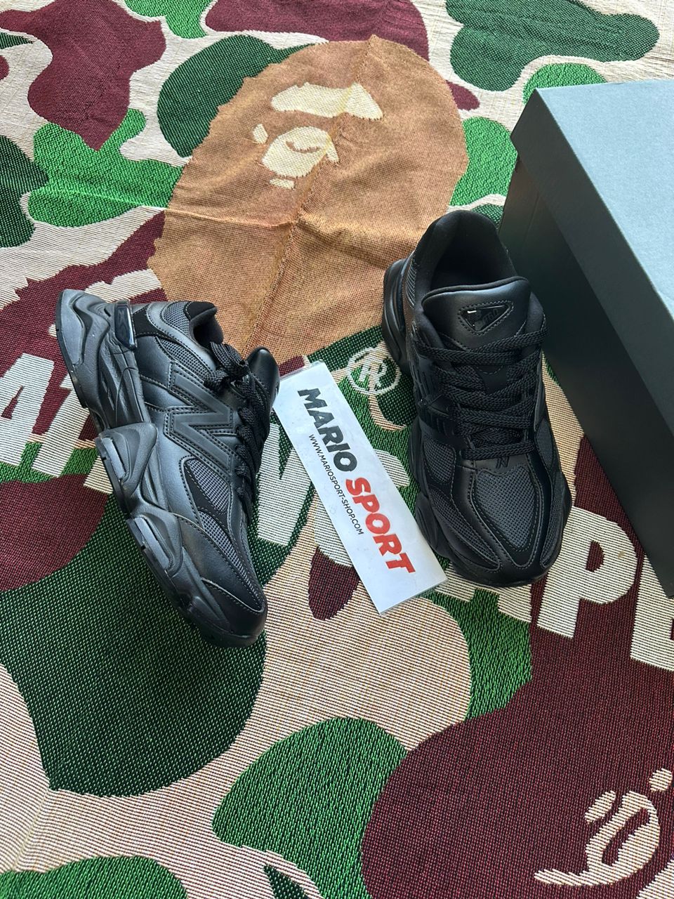 New balance 9060 - triple black Leather - immagine 6
