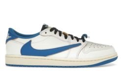 Travis Scott x Fragment x Air Jordan 1 Low OG White Blue