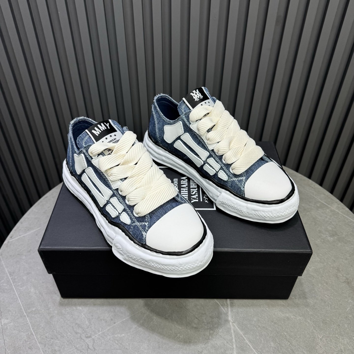 AMIRI MMY Bones x Maison MIHARA YASUHIRO Denim Blue - immagine 3