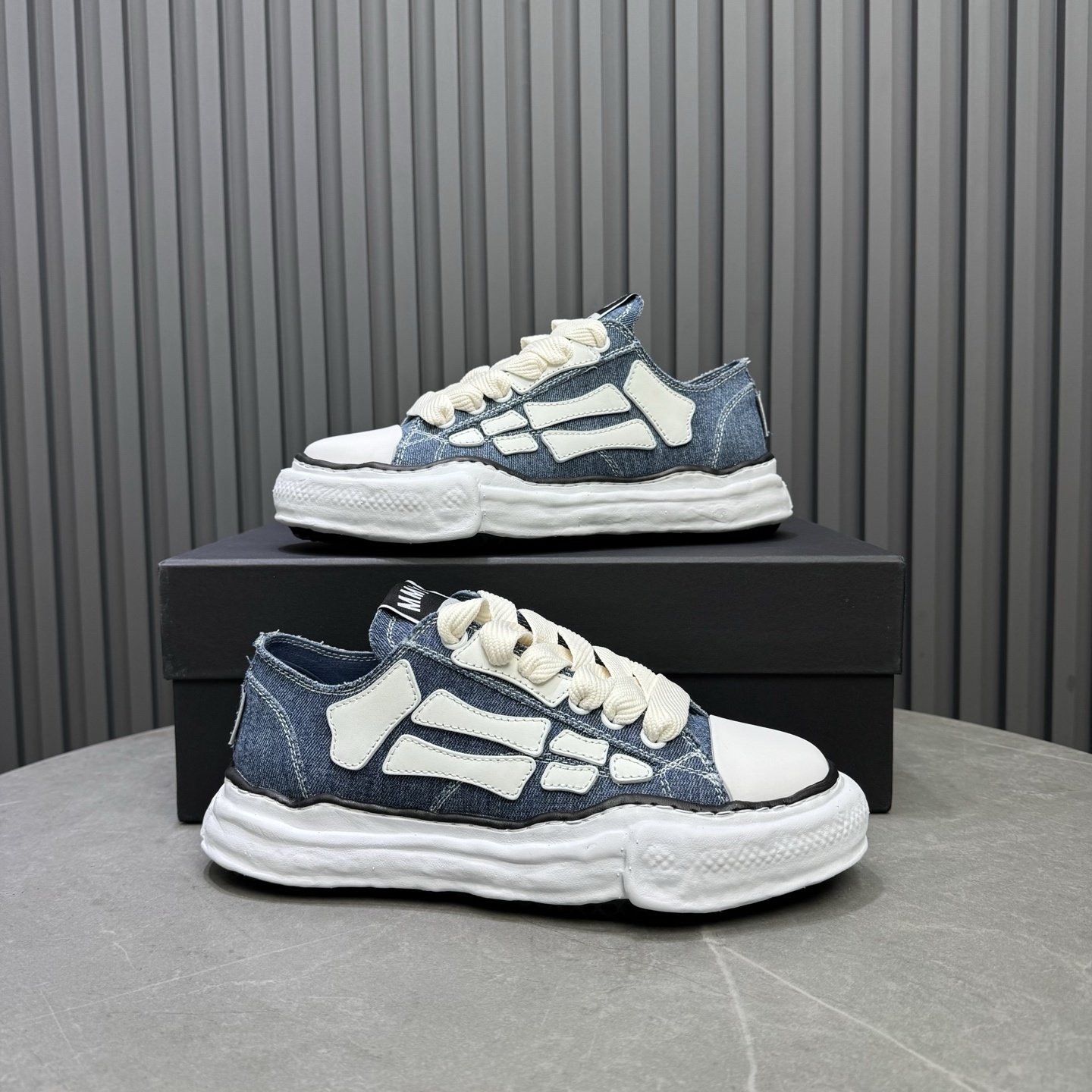 AMIRI MMY Bones x Maison MIHARA YASUHIRO Denim Blue - immagine 5