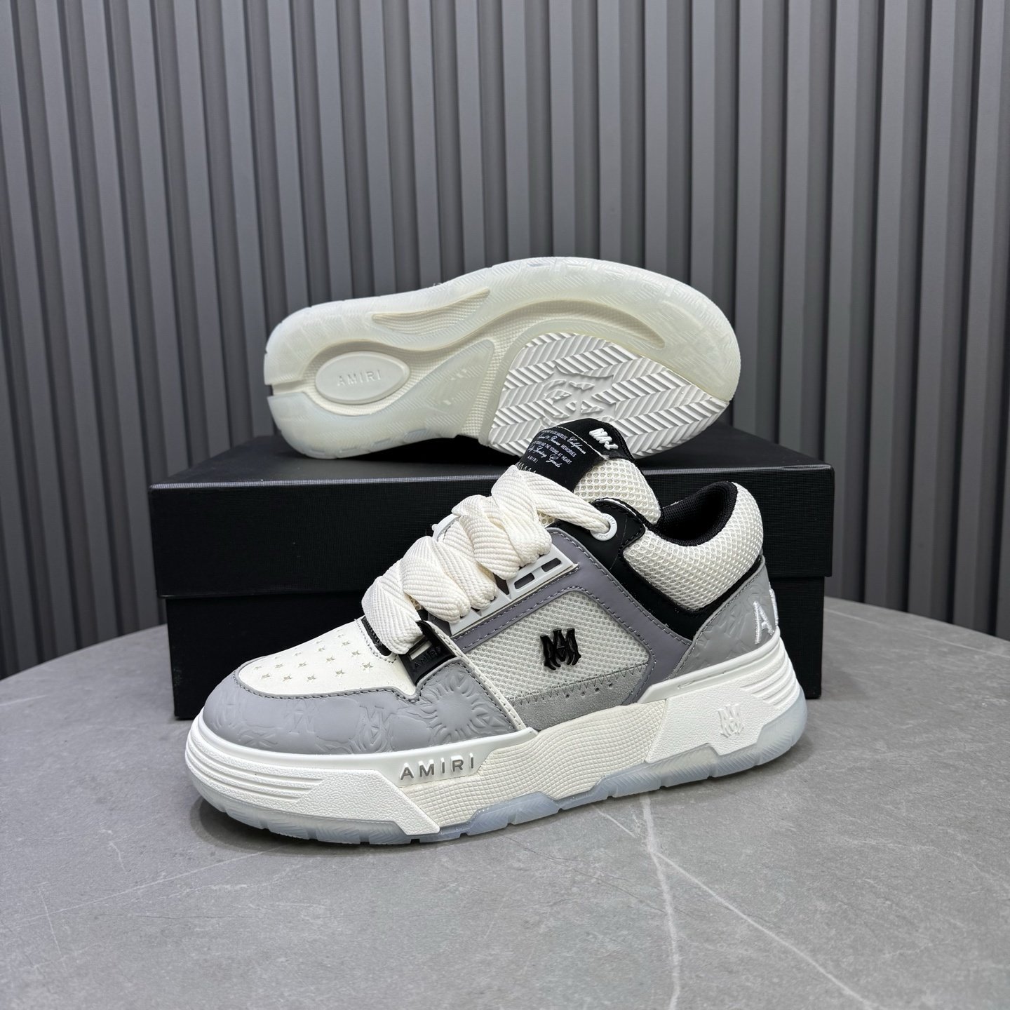 Amiri MA-1 Grey Quad Monogram Debossed - immagine 7