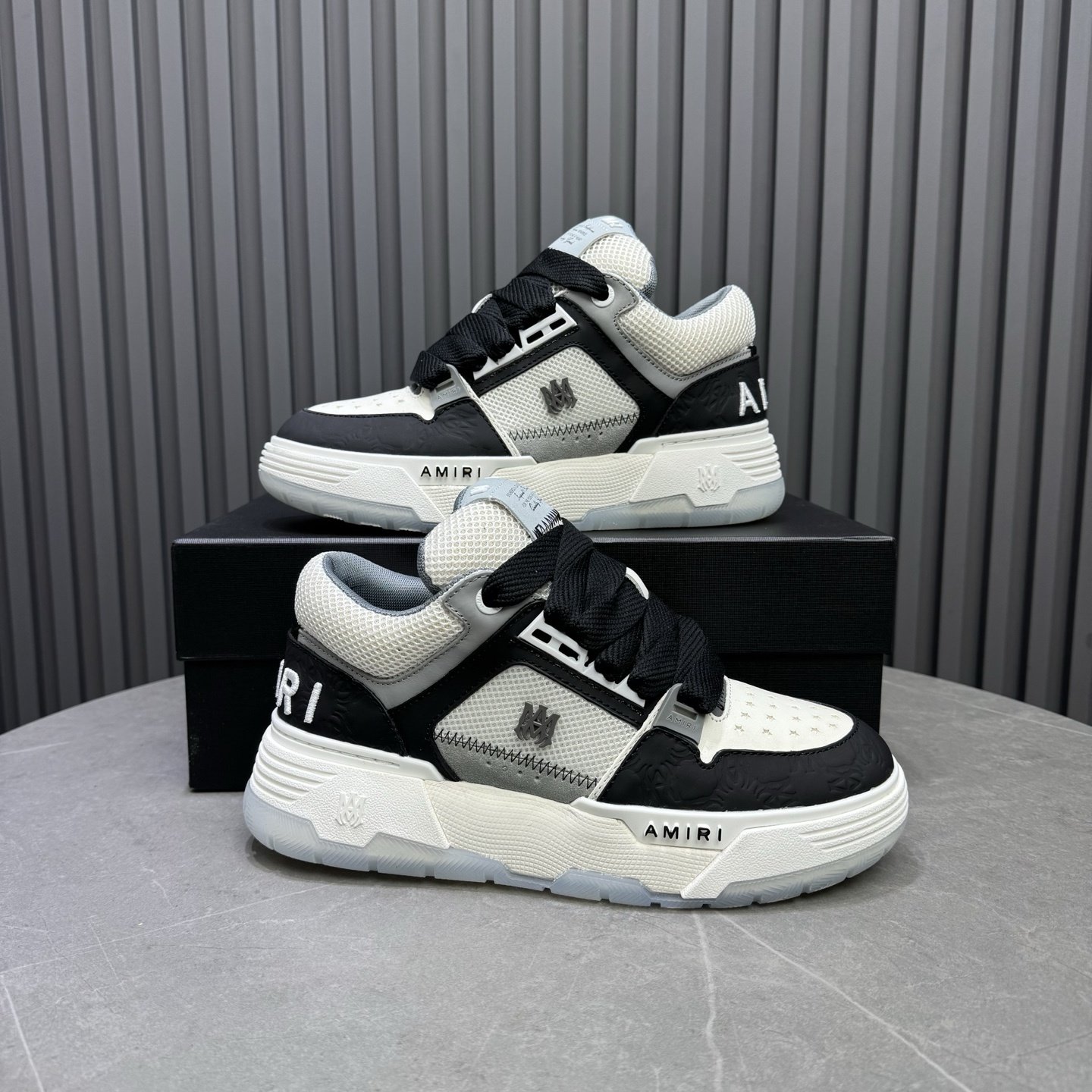 Amiri MA-1 White Black Quad Monogram Debossed - immagine 4