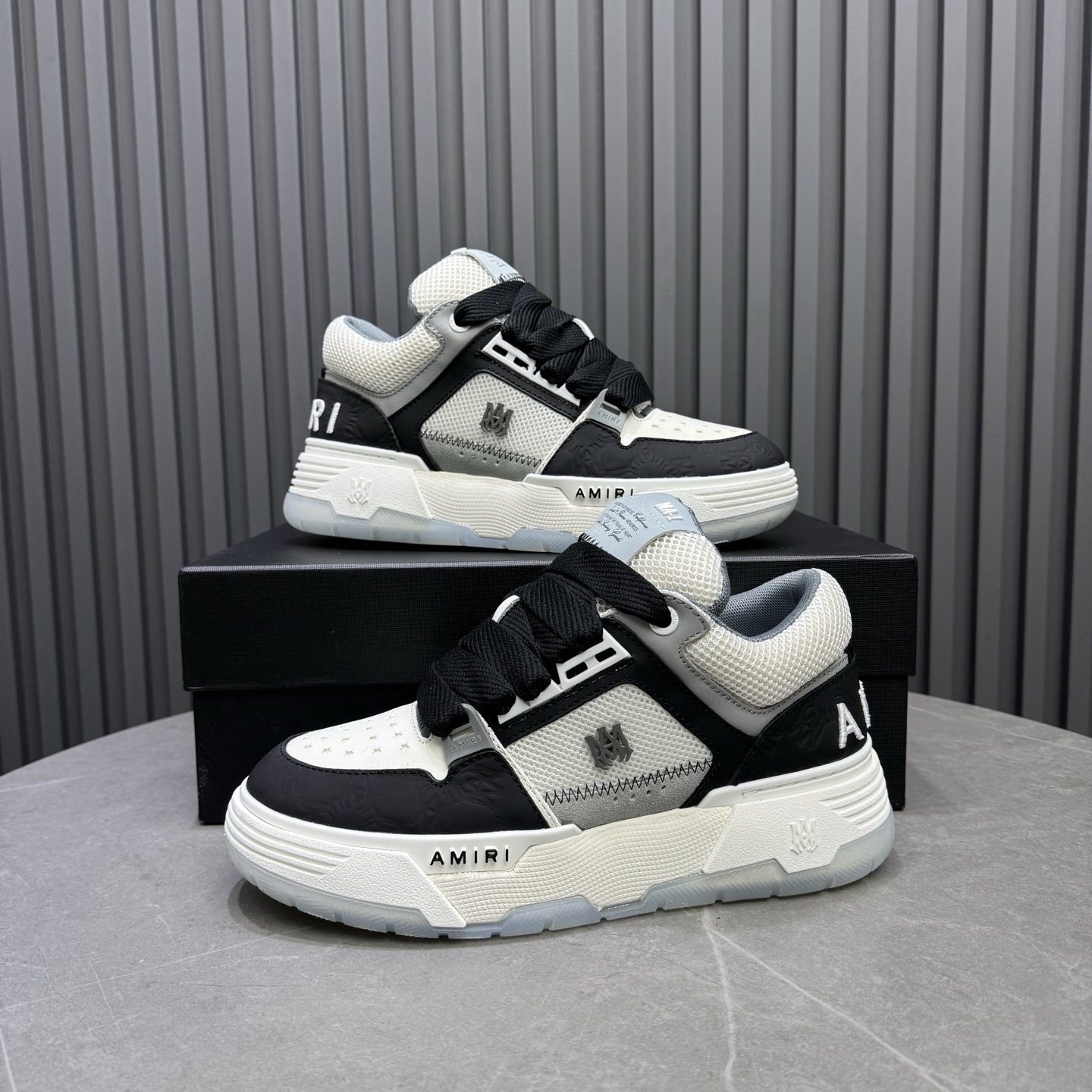 Amiri MA-1 White Black Quad Monogram Debossed - immagine 5