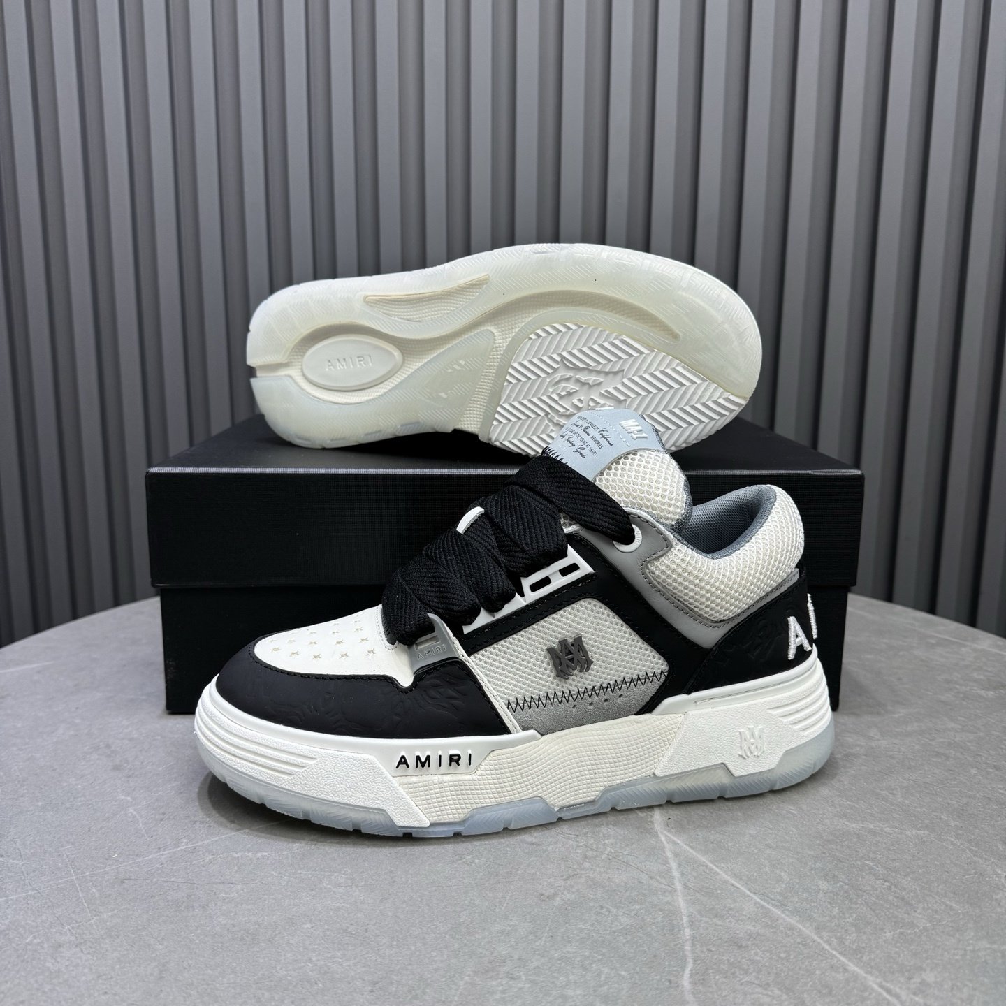 Amiri MA-1 White Black Quad Monogram Debossed - immagine 6