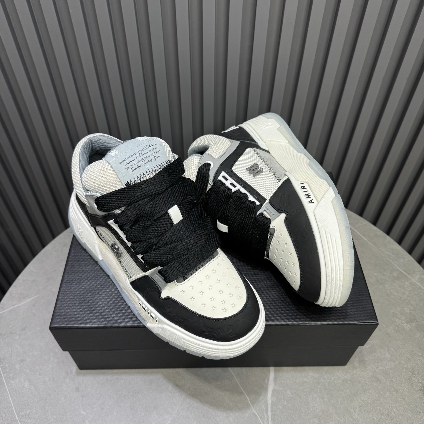 Amiri MA-1 White Black Quad Monogram Debossed - immagine 7