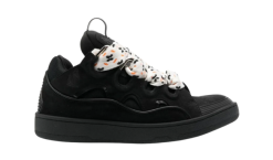 Lanvin Leather Curb Black White