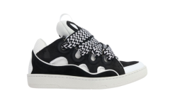 Lanvin Leather Curb White Black