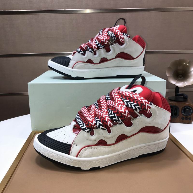 Lanvin Leather Curb White Red - immagine 3