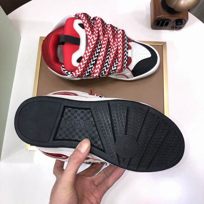 Lanvin Leather Curb White Red - immagine 6
