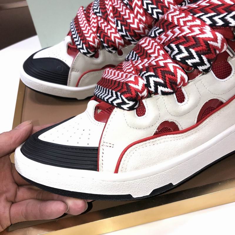 Lanvin Leather Curb White Red - immagine 4