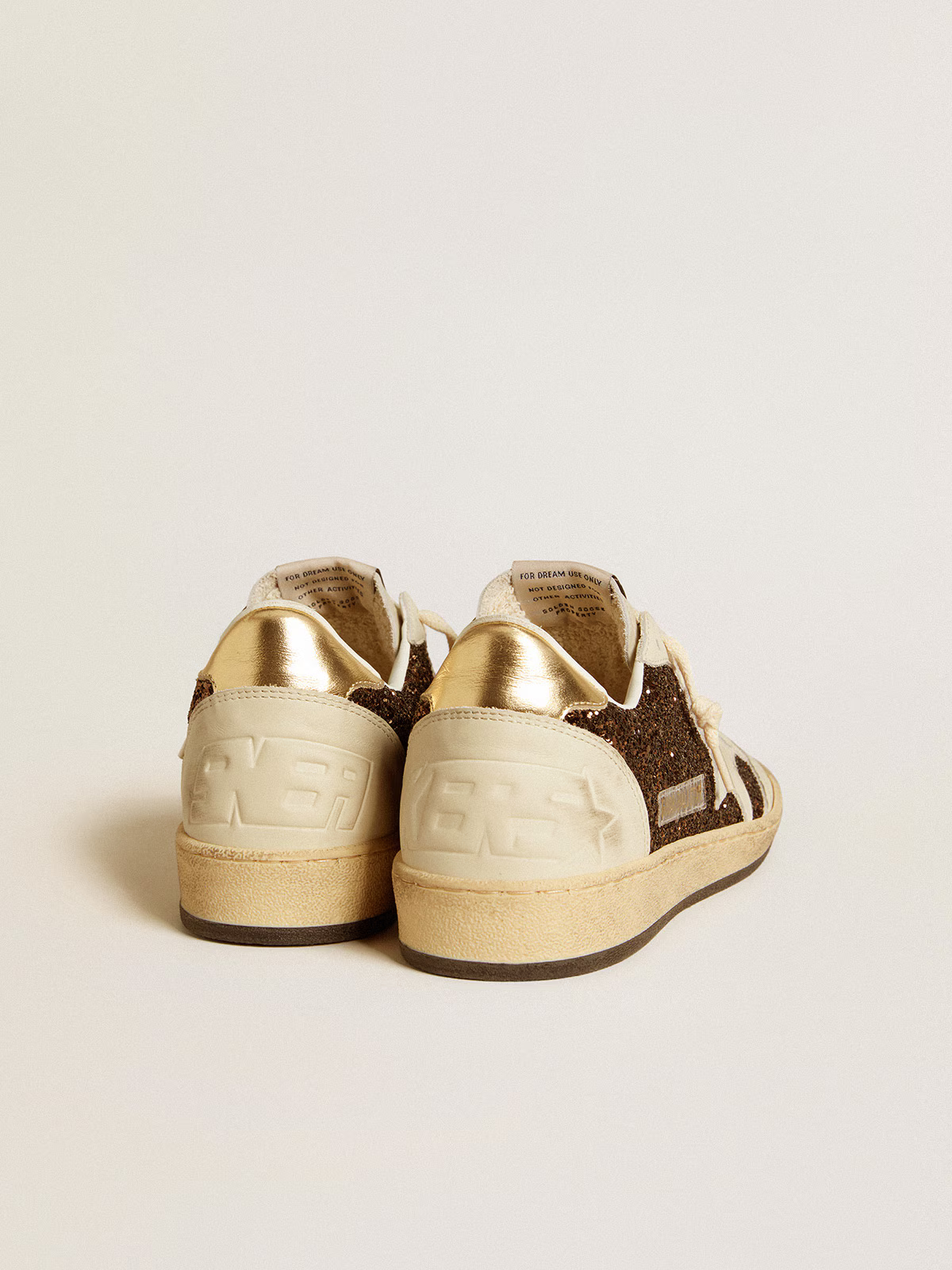 Golden Goose Ball Star LTD "Brown Glitter / White Star / Gold Heel" - immagine 5