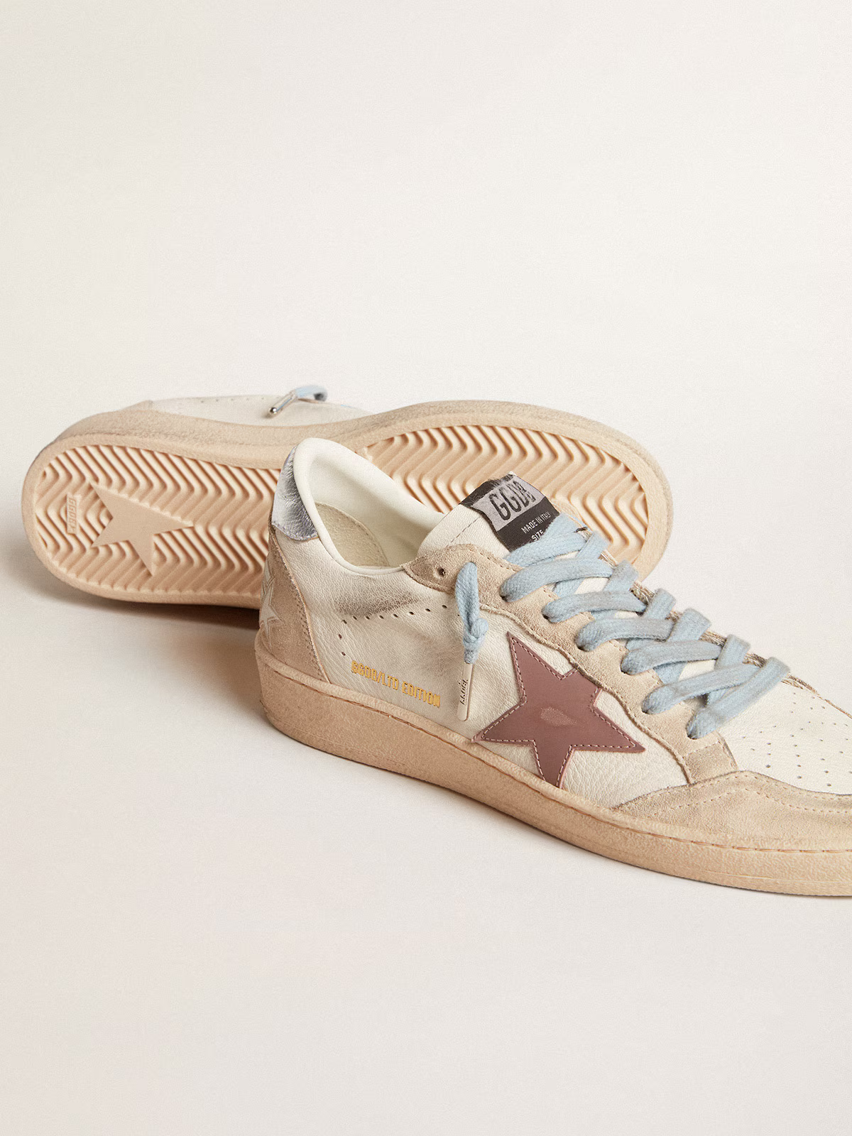 Golden Goose Ball Star LTD "Mauve Star / Pearl Suede / Silver Heel" - immagine 4