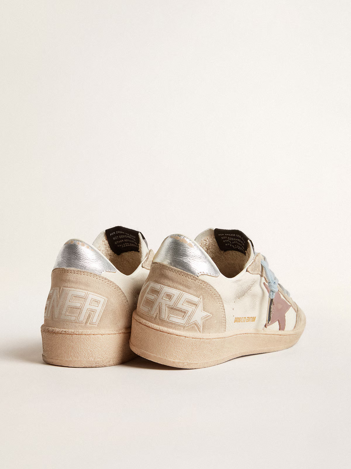 Golden Goose Ball Star LTD "Mauve Star / Pearl Suede / Silver Heel" - immagine 5