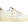 Golden Goose Ball Star "White Leather / Silver Star / Glitter Heel"