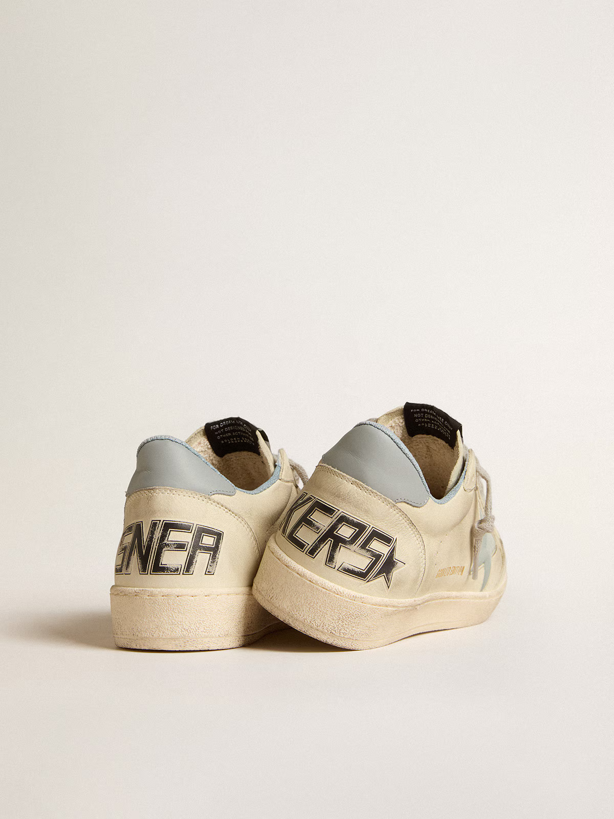 Golden Goose Men's Ball Star LTD "White Nubuck / Silver-Blue Star" - immagine 5