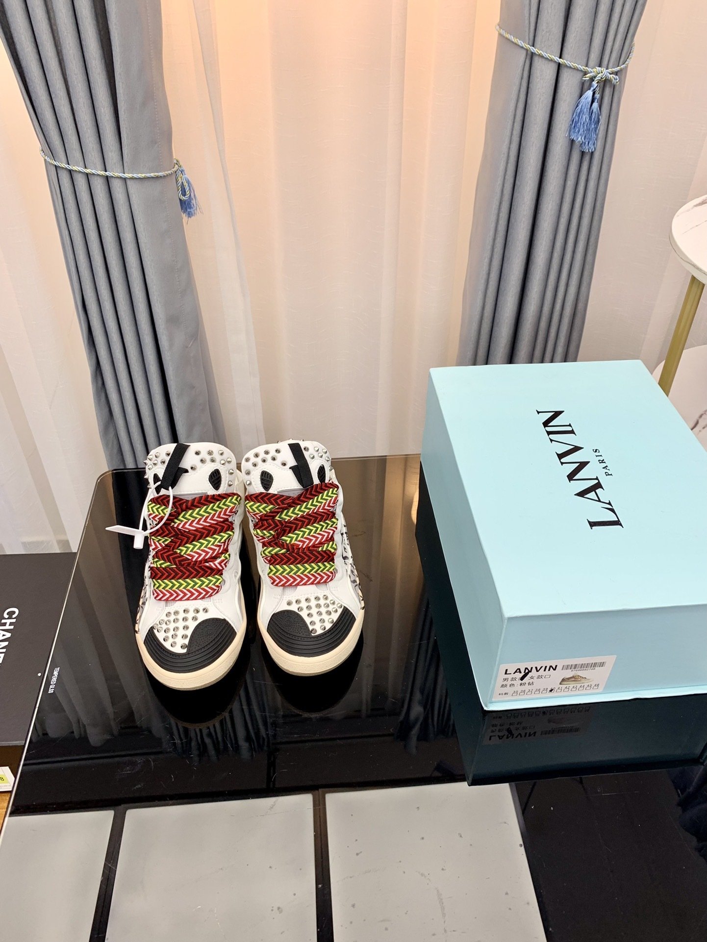 Lanvin Leather Curb Graffiti Spikes - immagine 4