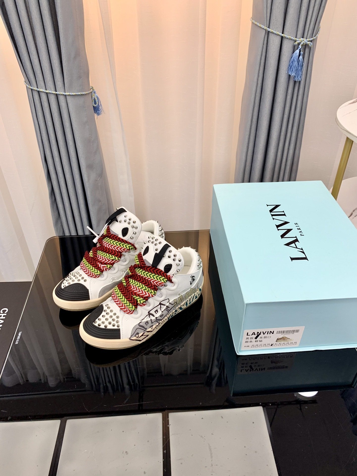 Lanvin Leather Curb Graffiti Spikes - immagine 7