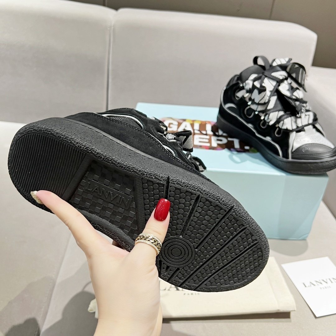 Lanvin Leather Curb Black Grey - immagine 4