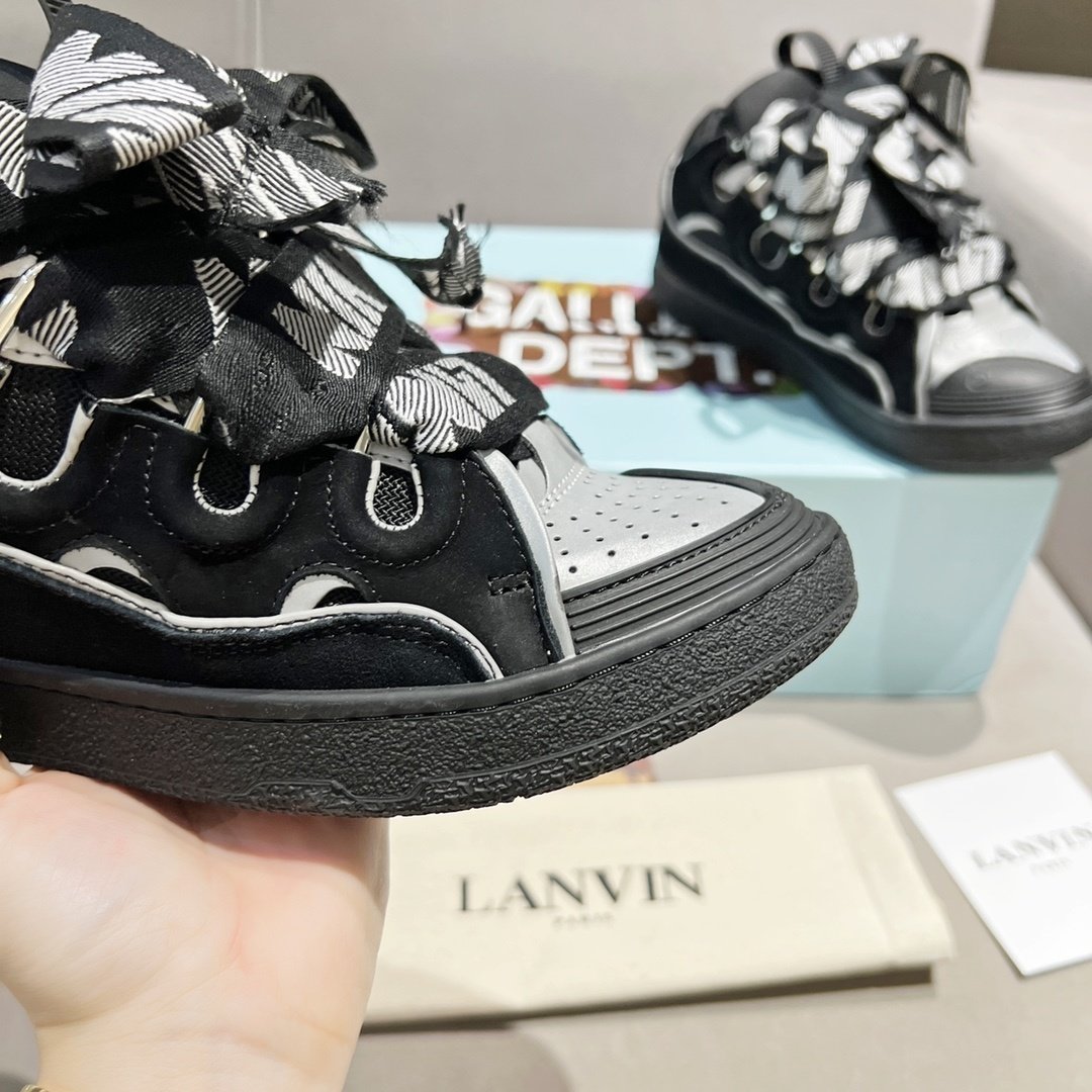 Lanvin Leather Curb Black Grey - immagine 7