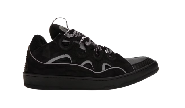 Lanvin Leather Curb Black Grey