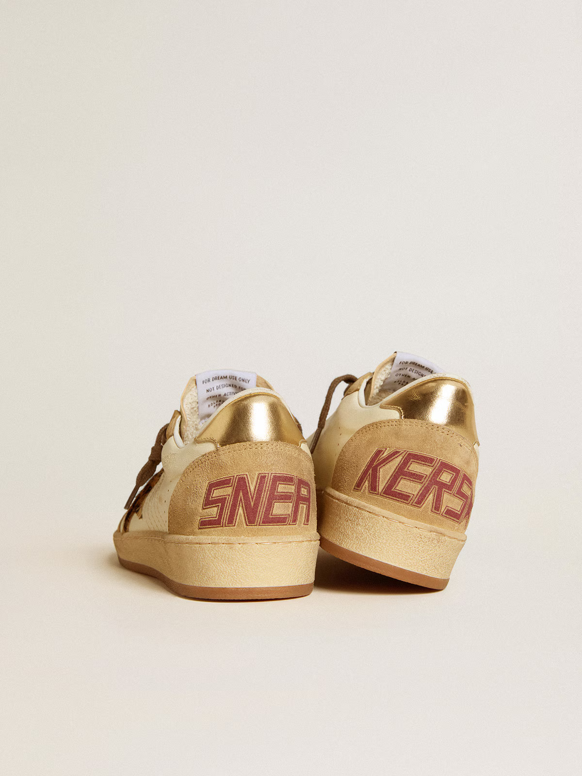 Golden Goose Ball Star "Leopard Pony Star / Nappa Cream / Gold Heel" - immagine 2