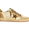 Golden Goose Ball Star "Leopard Pony Star / Nappa Cream / Gold Heel"