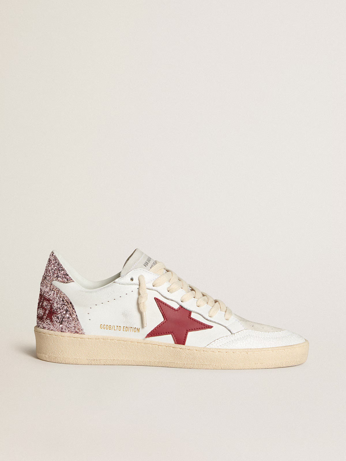 Golden Goose Ball Star LTD "Pink Glitter Heel / Red Star" - immagine 2