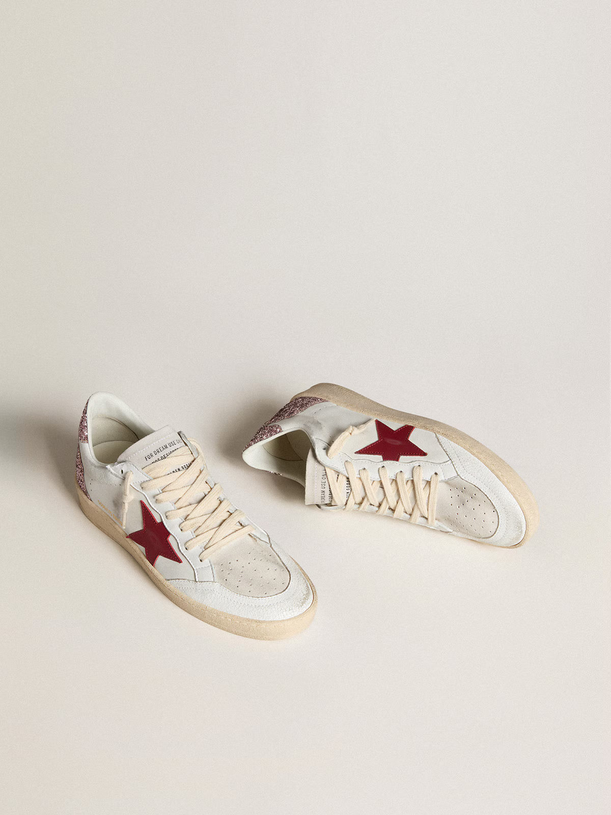 Golden Goose Ball Star LTD "Pink Glitter Heel / Red Star" - immagine 3