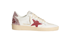 Golden Goose Ball Star LTD "Pink Glitter Heel / Red Star"