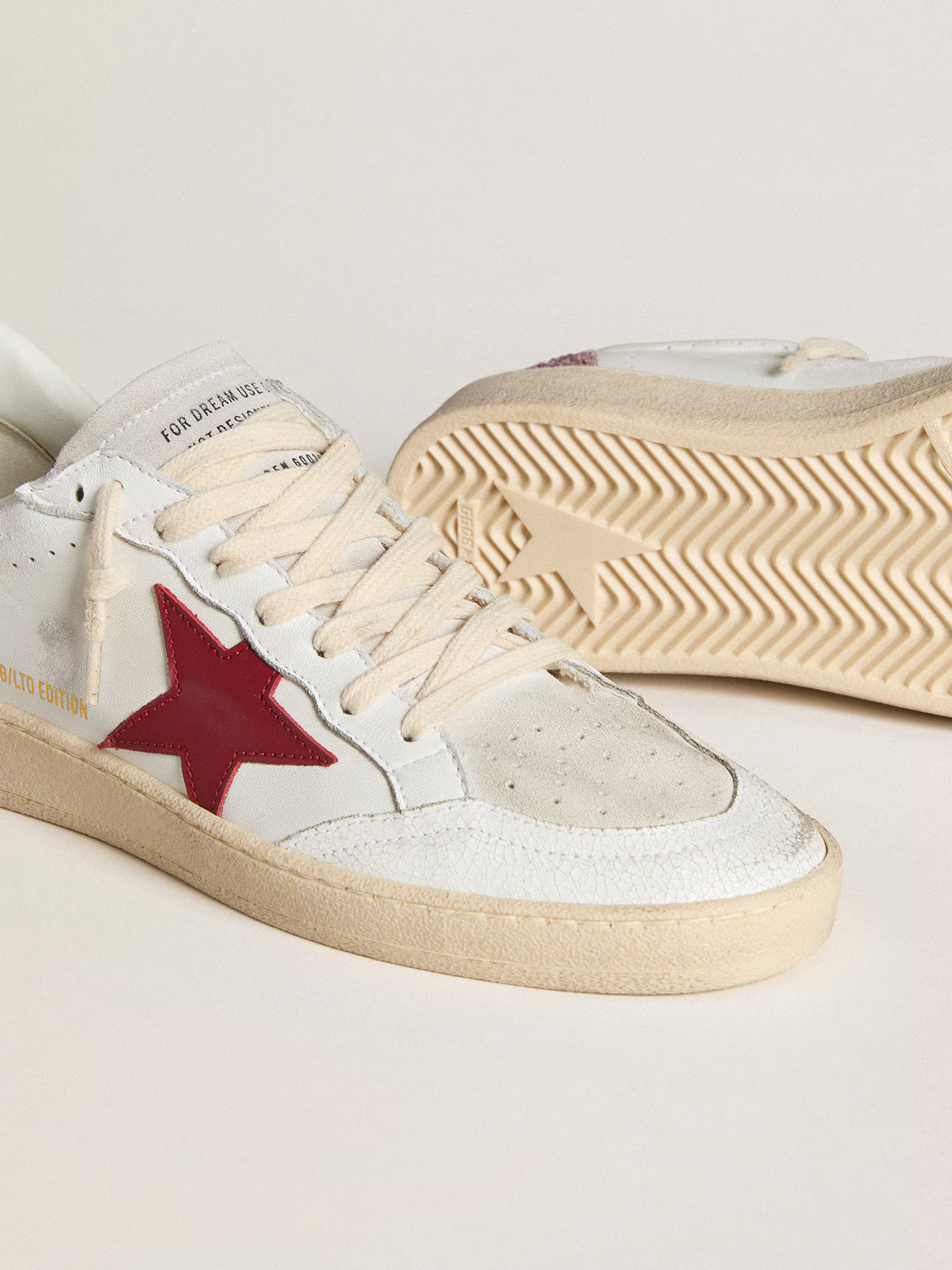 Golden Goose Ball Star LTD "Pink Glitter Heel / Red Star" - immagine 4