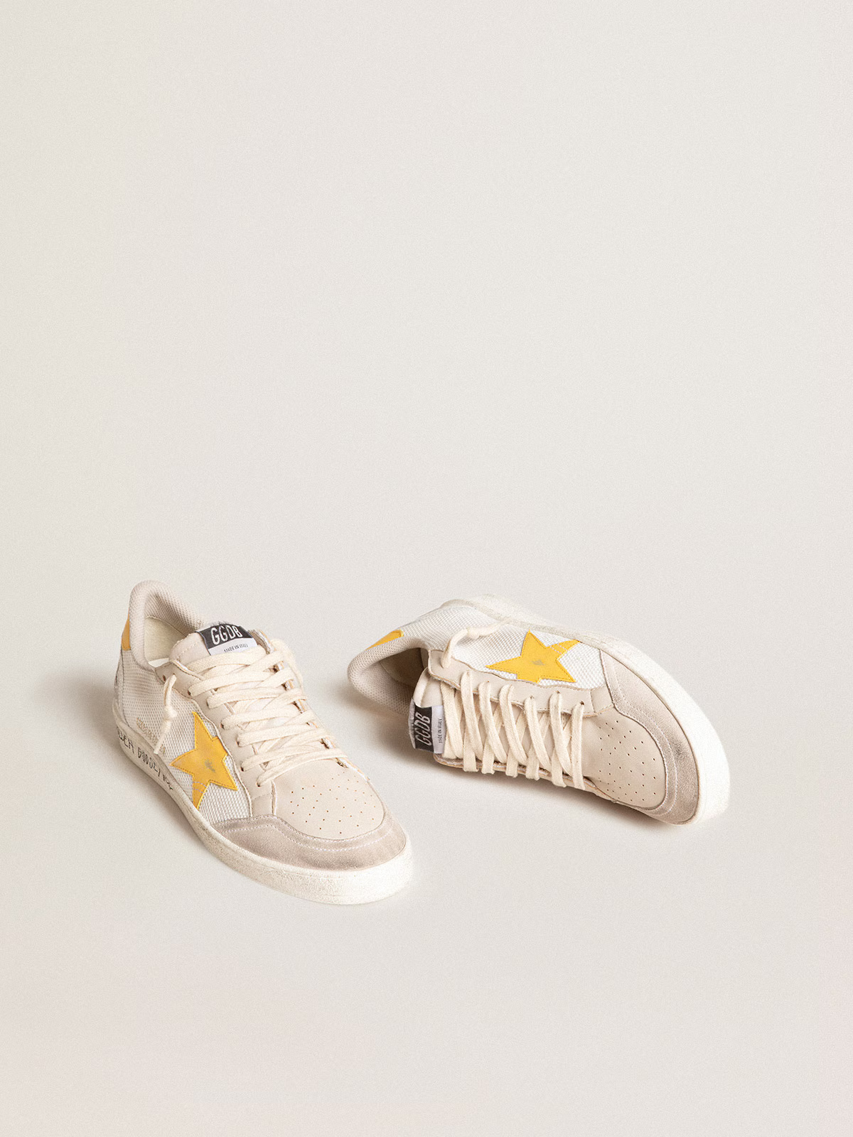 Golden Goose Ball Star LTD “White Mesh / Yellow Star / Yellow Heel” - immagine 4