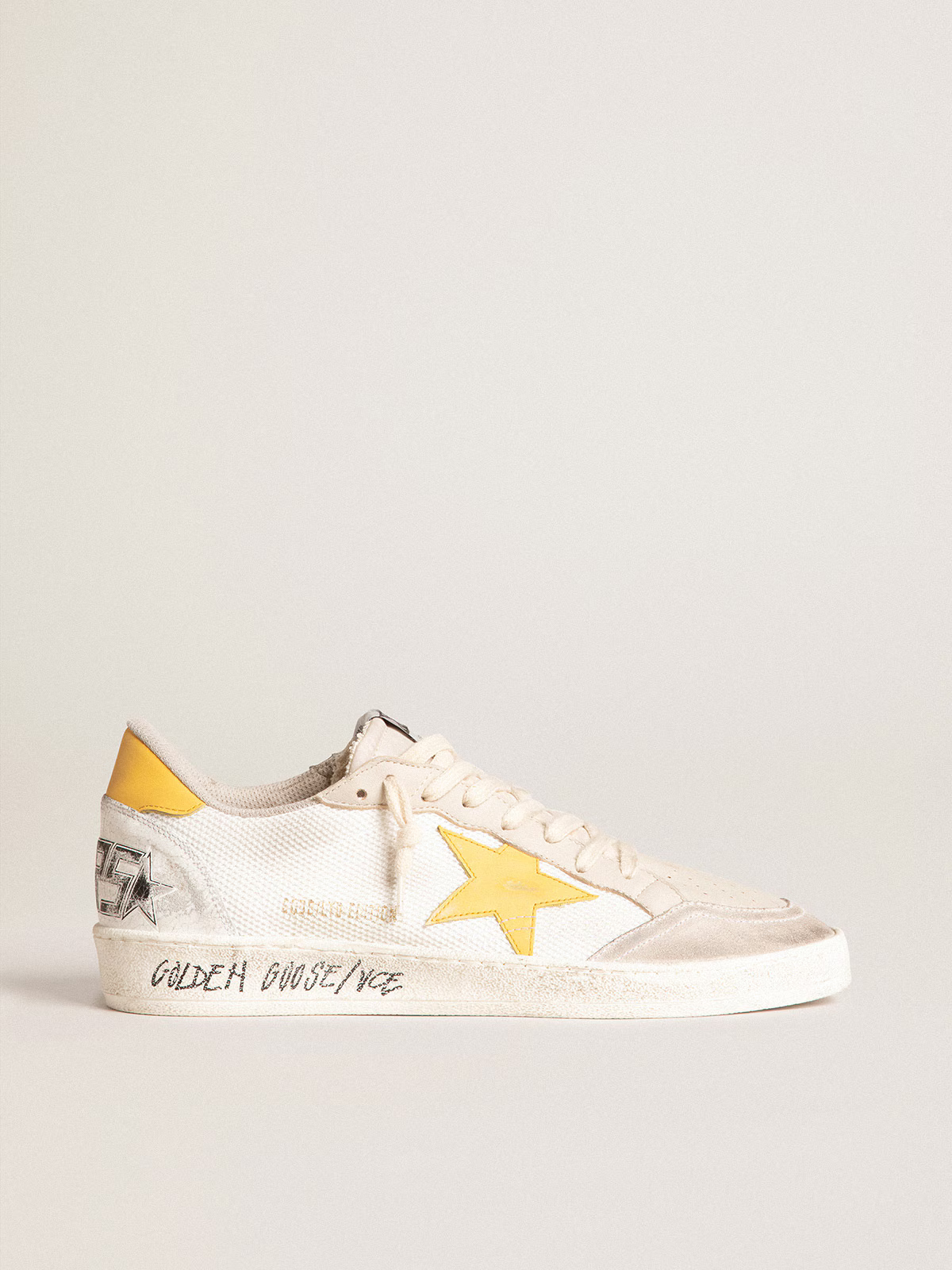 Golden Goose Ball Star LTD “White Mesh / Yellow Star / Yellow Heel” - immagine 5