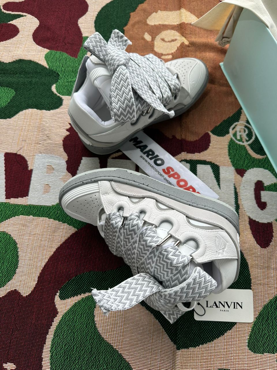 LANVIN LEATHER CURL WHITE GREY - immagine 5