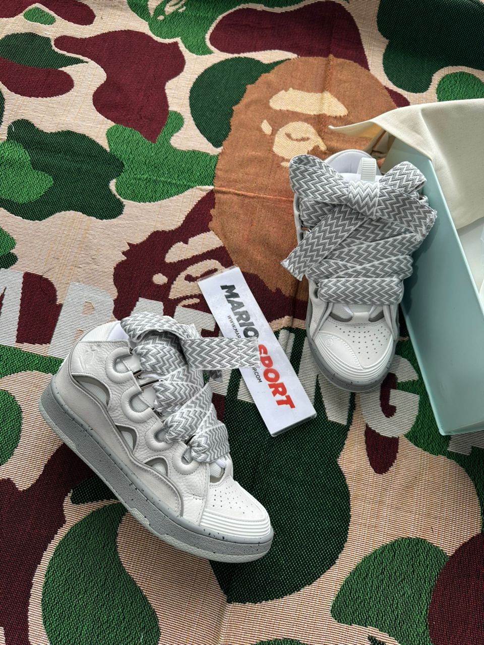 LANVIN LEATHER CURL WHITE GREY - immagine 2