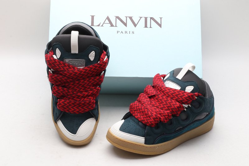 Lanvin Leather Curb Blue Grey - immagine 7