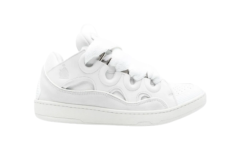 Lanvin Leather Curb Triple White