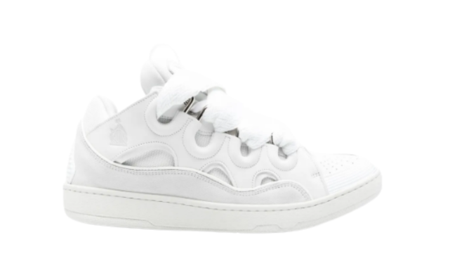 Lanvin Leather Curb Triple White