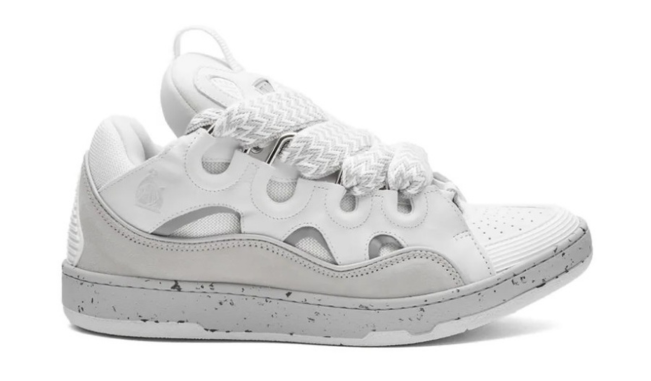 LANVIN LEATHER CURL WHITE GREY