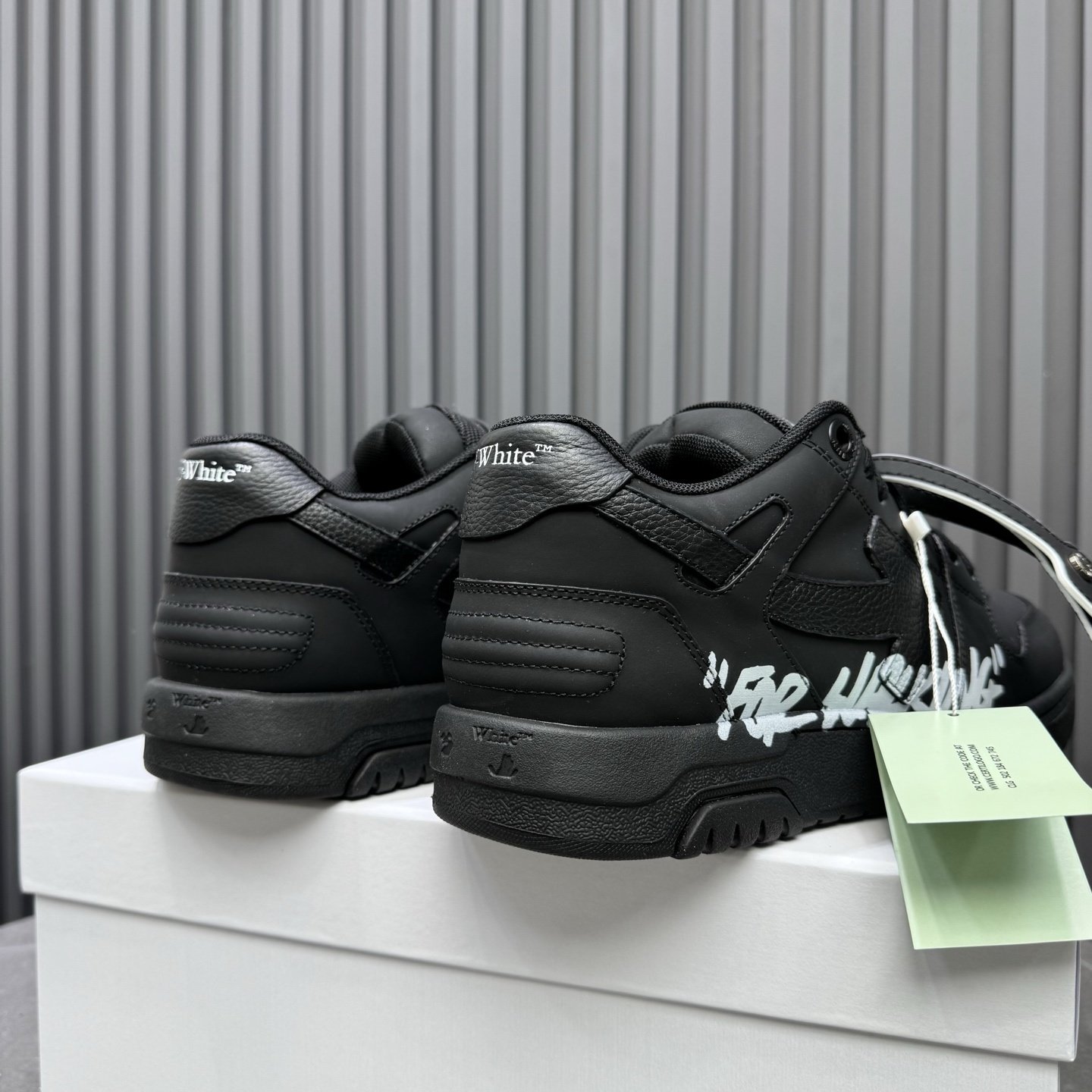Off-White Out Of Office "For Walking" Black White - immagine 5