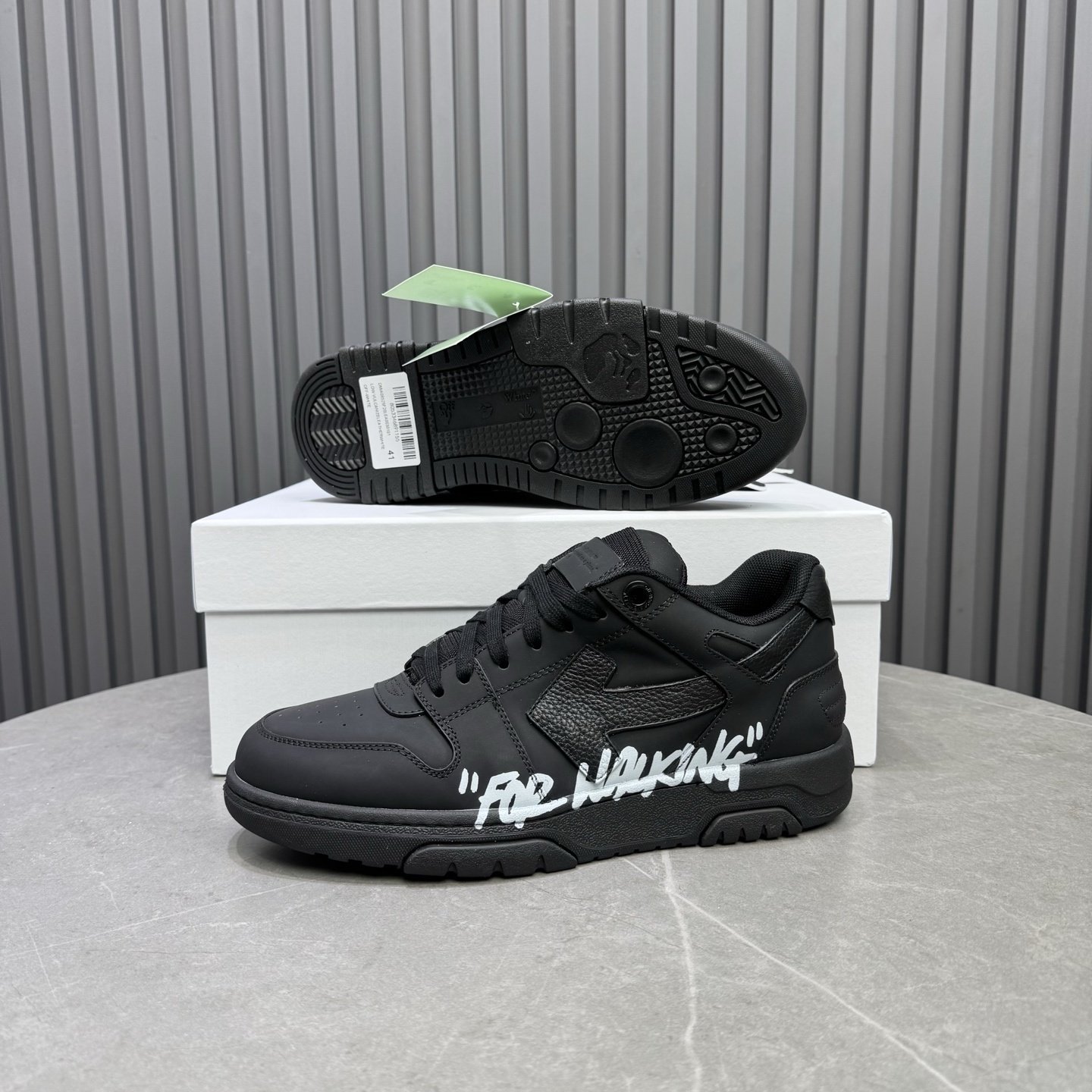 Off-White Out Of Office "For Walking" Black White - immagine 6