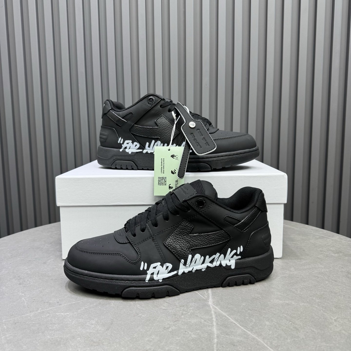 Off-White Out Of Office "For Walking" Black White - immagine 7