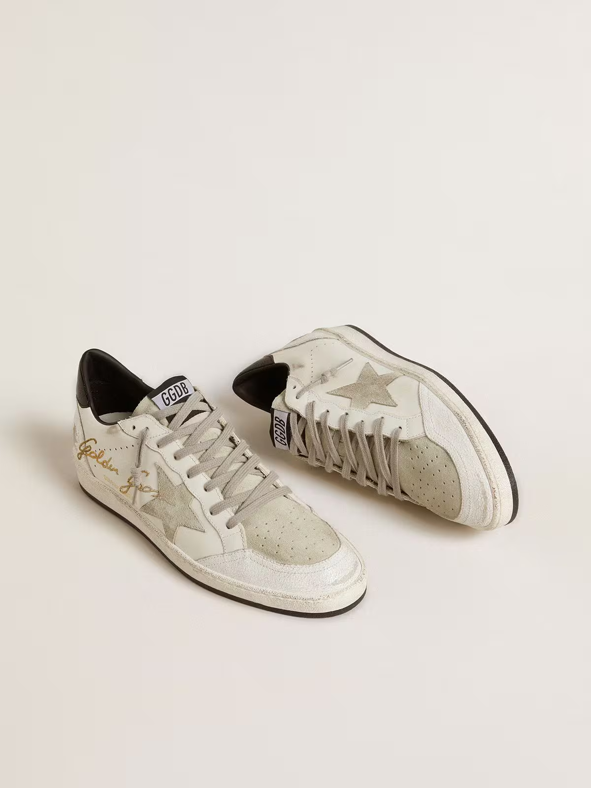 Golden Goose Ball Star “White Nappa / Suede Star / Textured Leather Heel” - immagine 3
