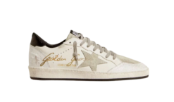 Golden Goose Ball Star “White Nappa / Suede Star / Textured Leather Heel”