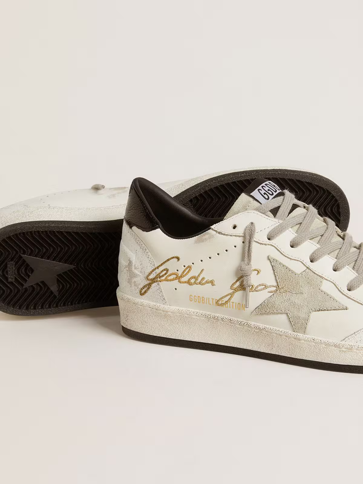 Golden Goose Ball Star “White Nappa / Suede Star / Textured Leather Heel” - immagine 4