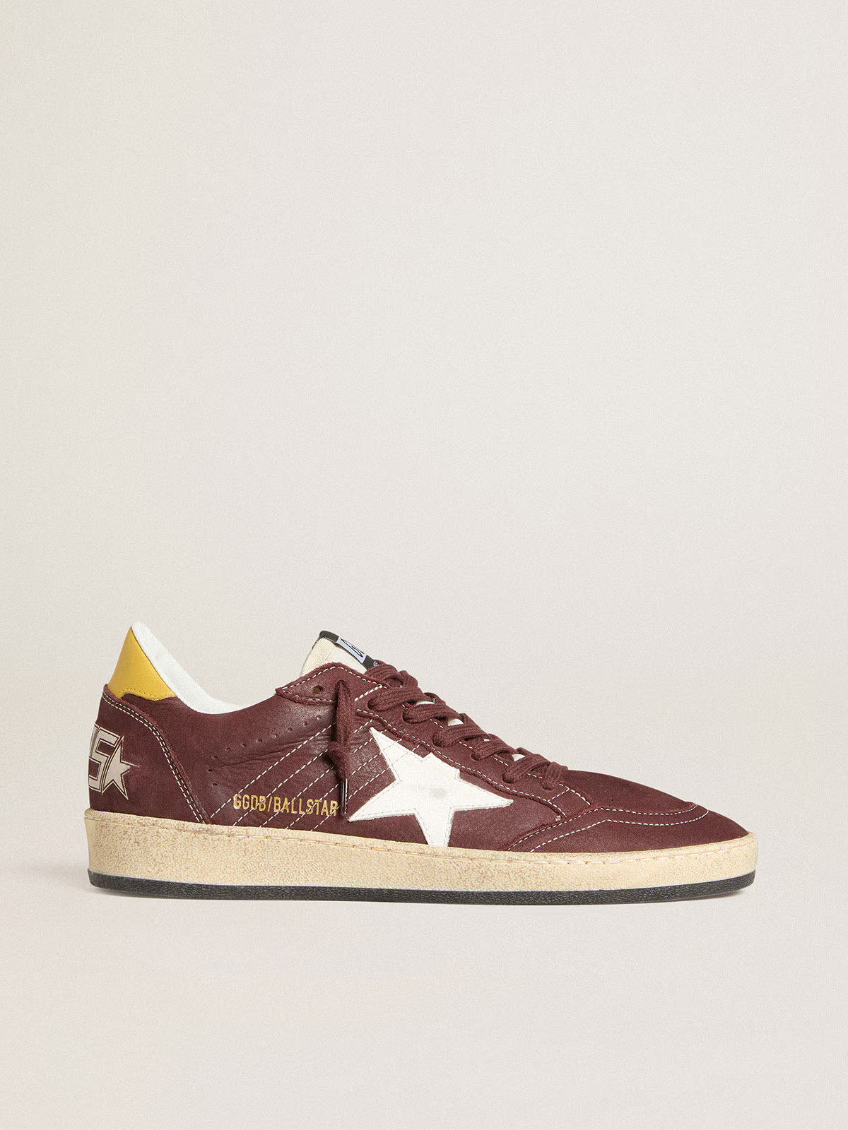 Golden Goose Ball Star "Chocolate Nubuck / White Star / Mustard Heel" - immagine 2