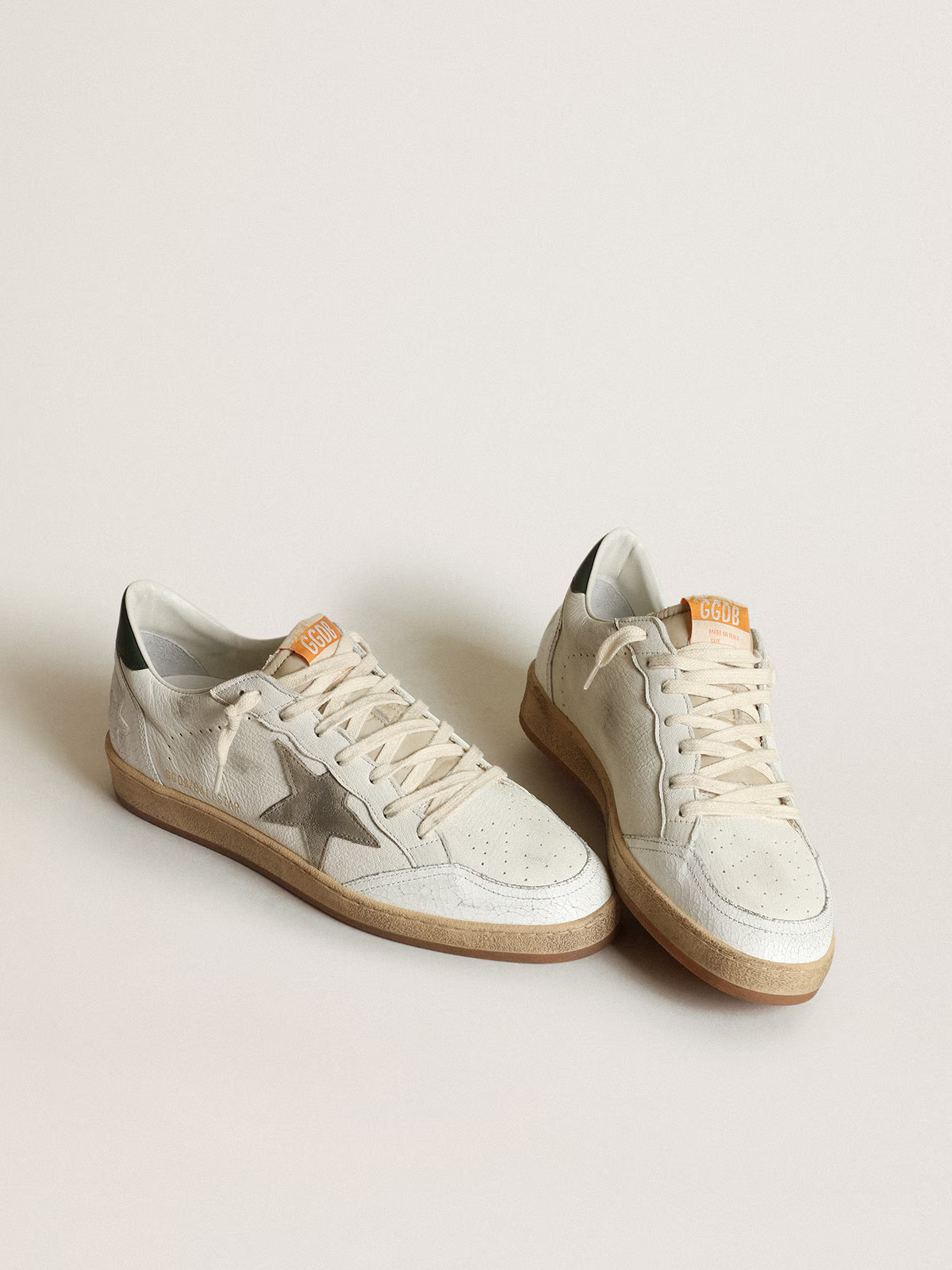 Golden Goose Ball Star "White Nappa / Dove Gray Suede Star" - immagine 3