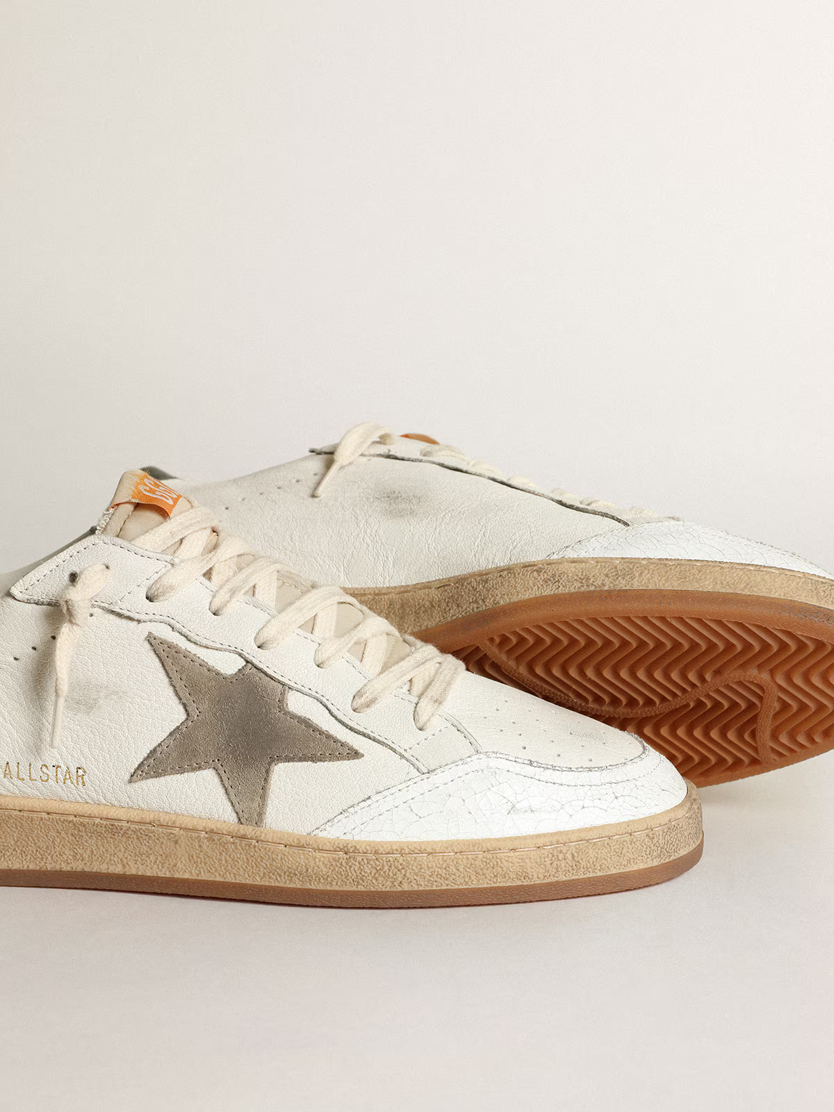 Golden Goose Ball Star "White Nappa / Dove Gray Suede Star" - immagine 4