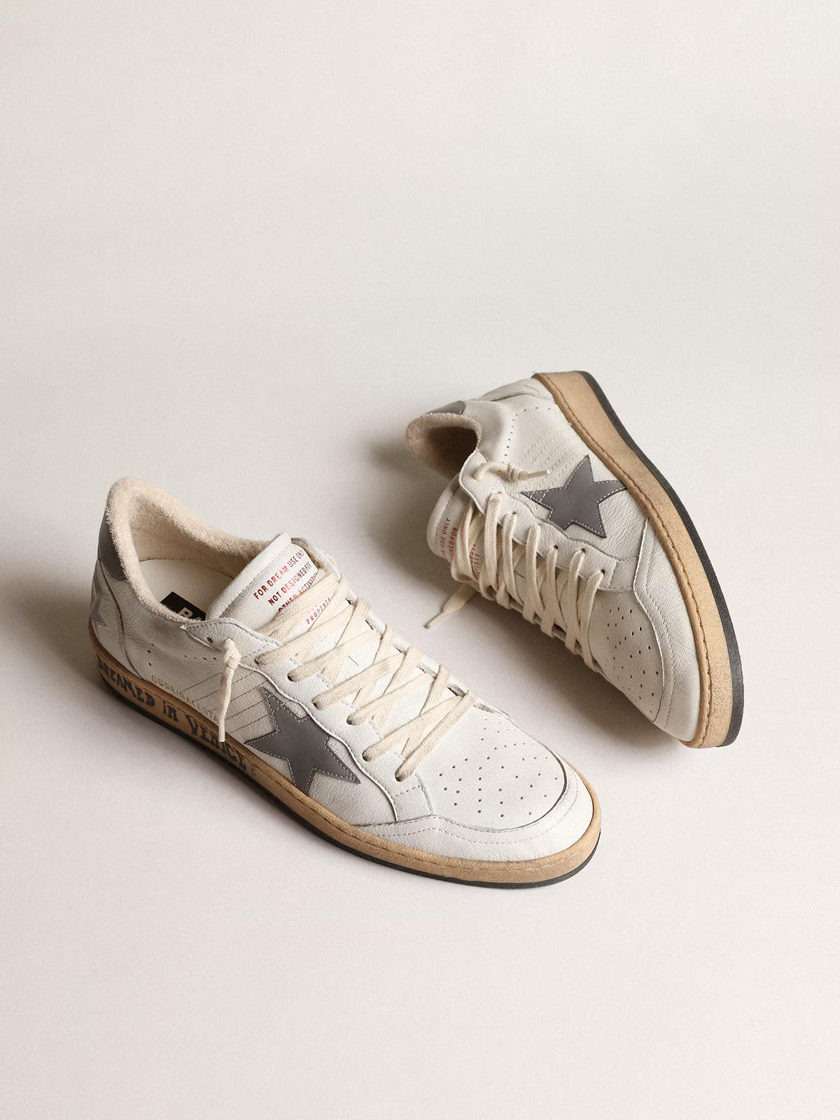 Golden Goose Ball Star “White Nappa / Gray Reflective Nylon Star and Heel” - immagine 3