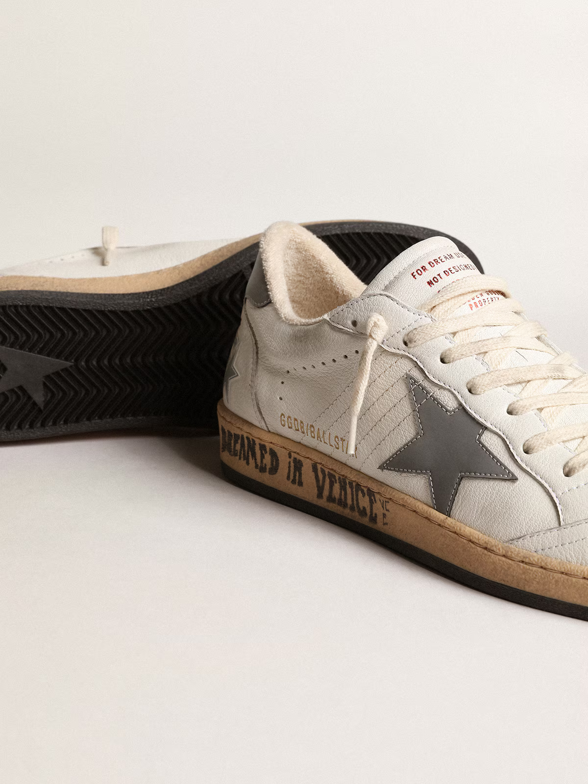 Golden Goose Ball Star “White Nappa / Gray Reflective Nylon Star and Heel” - immagine 4