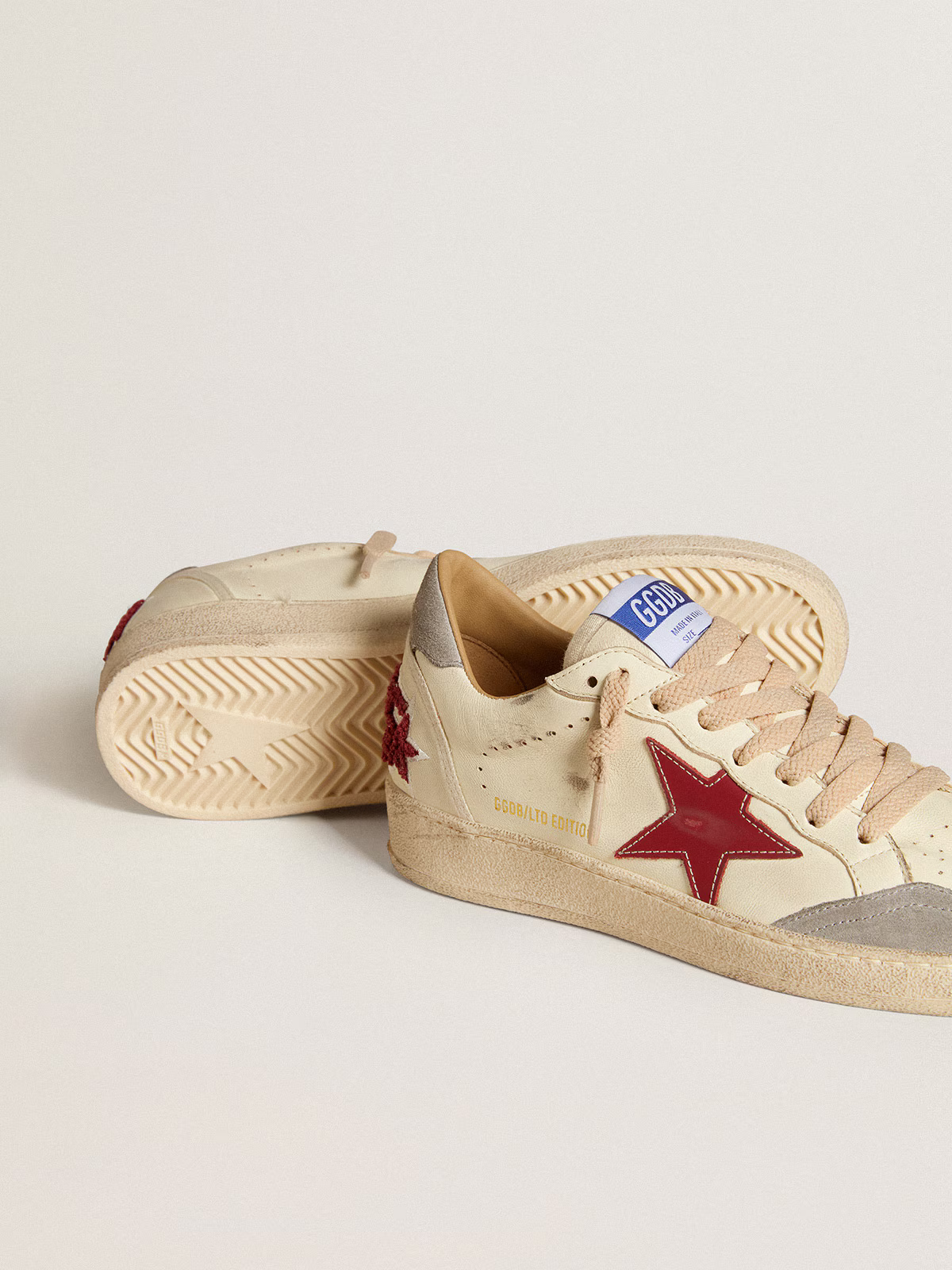 Golden Goose Ball Star LTD "Red Star / Terry Cloth SNEAKERS / Silver Heel" - immagine 3